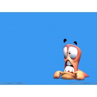 Червь из игры Worms 3D - фото обои и картинки, обои юмор