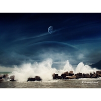 Луна. море - dreamy world картинки, обои и фото на красивый рабочий стол скачать