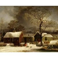 George Henry Durrie,  Winter Scene in New Haven   -   