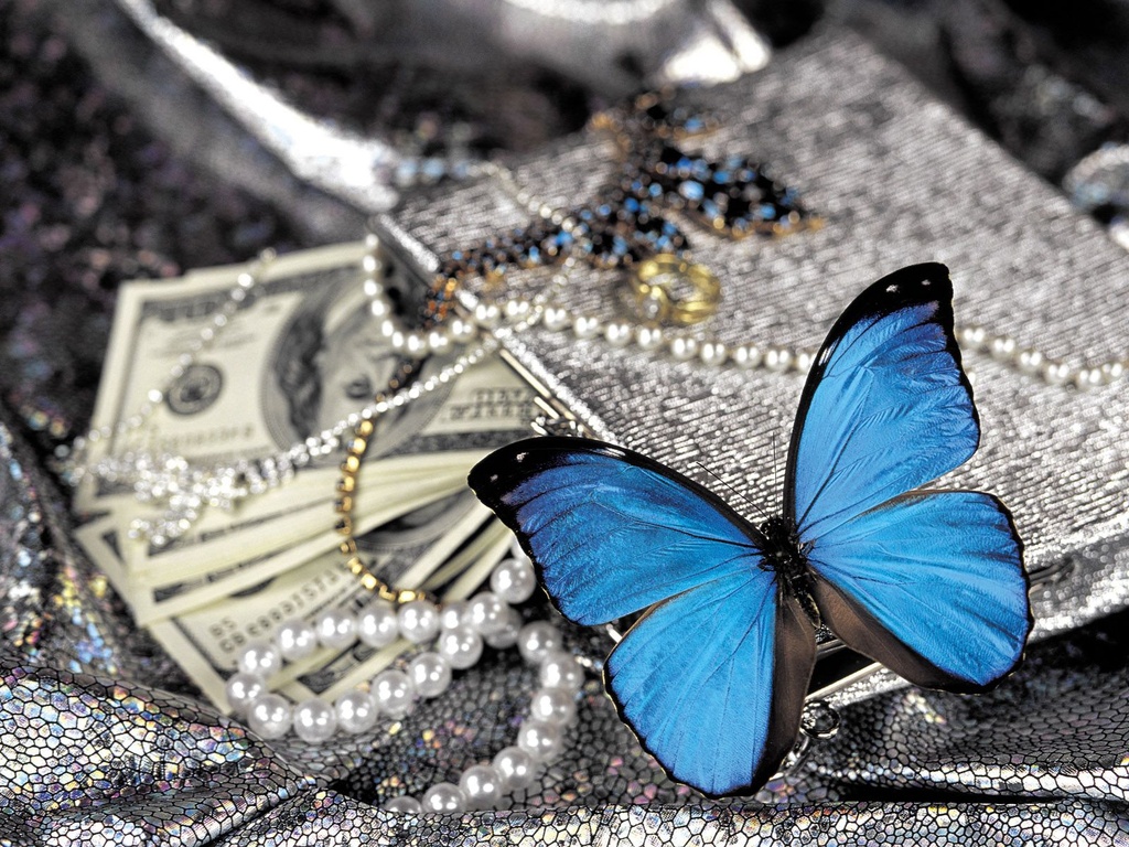 Бабочка Амулет приносящая деньги обои