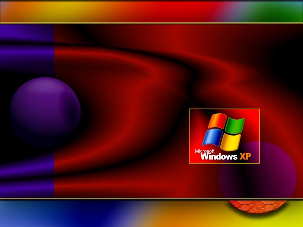 Красная эмблема Майкрософт Windows XP обои