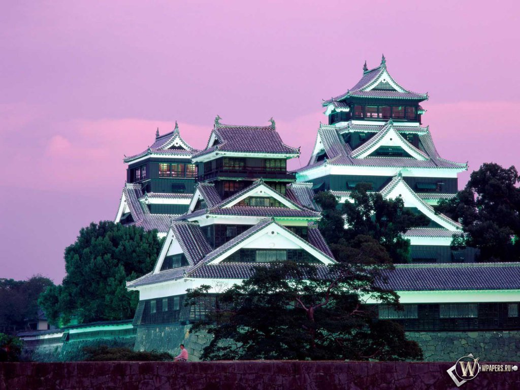 Замок Кумамото в Японии обои