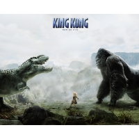 Кинг Конг и динозавр скачать бесплатно на рабочий стол