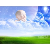 Небесный ребенок в стиле виндовс - фото на рабочий стол и картинки, тема - другое