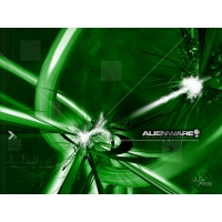 Зелёный фон Alienware - картинки и обои на рабочий стол 1024 768, рубрика - компьютер