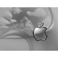 Apple на фоне снежной вершины - картинки - это супер рабочий стол, тема - компьютер