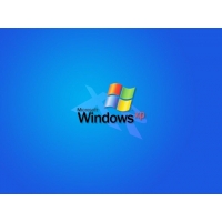 Синий фон и надпись Windows XP - картинки и обои на креативный рабочий стол, компьютер