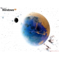 Планета на заставке Windows XP - скачать фото на рабочий стол и обои, тема - компьютер