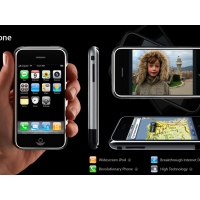 Новый черный iPhone, рекламка - скачать картинки бесплатные для компа, тема - компьютер