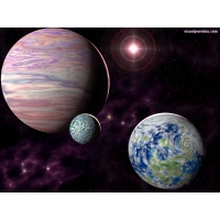 Три неземные планеты во Вселенной - картинки и обои на креативный рабочий стол, космос