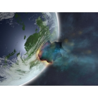 Большой астероид летит с большой скоростью на Землю, картинки на рабочий стол и обои