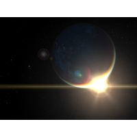 Солнце за планетой земля из космоса, картинки и обои - оформление рабочего стола