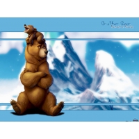 Недовольный медведь папа - красивые обои и фото установить на рабочий стол, мультяшки