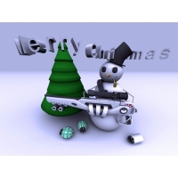 Рождество вооруженный снеговик - бесплатные обои и картинки, обои юмор