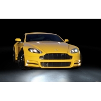 Желтый Aston Martin, заставки на рабочий стол и прикольные картинки