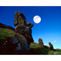 Moa Rano Raraku Easter Island Chile бесплатные фото на рабочий стол и картинки