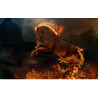 Огненный конь картинки, красивые обои на рабочий стол