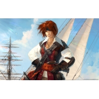 Пиратка на паруснике - картинки и прикольные обои на рабочий стол
