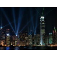 Лазерное шоу в Гонконге большие картинки на рабочий стол и обои
