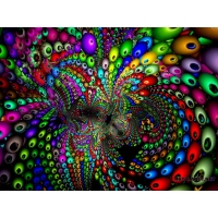 Psychodelic Twister Color 3d   ,   