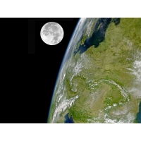 Земля и Луна картинки бесплатно на рабочий стол и обои
