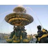 Париж, фонтан на Площади Согласия заставки на рабочий стол и прикольные картинки