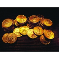 Золотые монеты обои для большого рабочего стола и картинки
