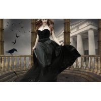 Девушка в черном платье картинки и обои
