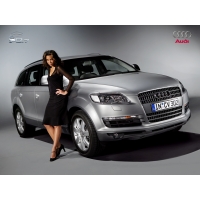Audi Q7 в девушка в комплекте, картинки, обои, скачать заставку на рабочий стол