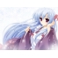 (1024х768, 145 Kb) Японка с голубыми волосами - картинки, обои на рабочий стол широкоформатный, аниме
